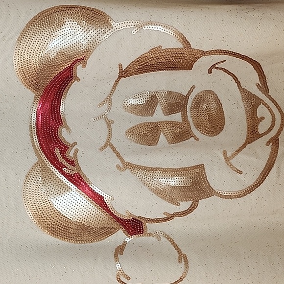 Disney Parks Mickey Walt Disney World Sequined Holiday Spirit Jersey Size S - Picture 7 of 16